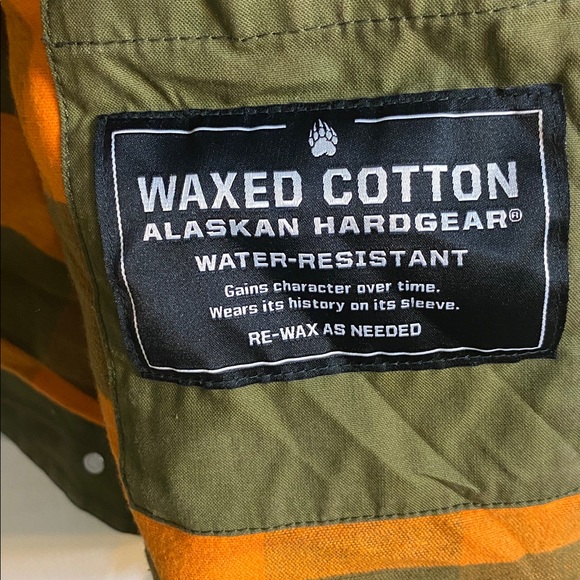 Alaskan Hardgear Duluth Waxed Canvas Men’s Green Coat Jacket Size XL 9/11 Badge - Picture 3 of 9